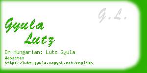 gyula lutz business card